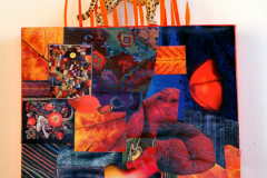 Collage Rött med Gepard